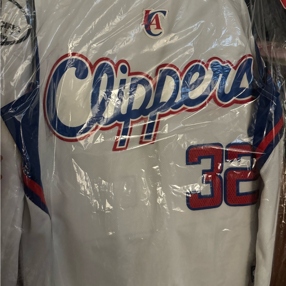 White and Blue Clippers Jersey